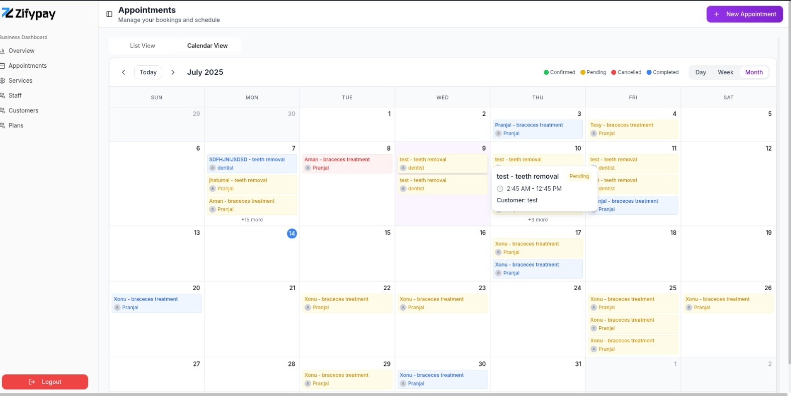 Appointment Calendar