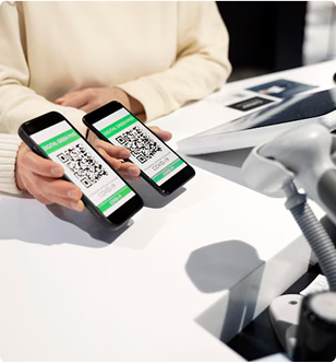 Mobile payment interface on smartphone