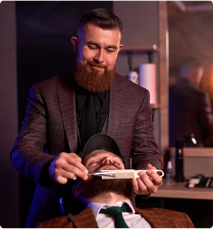 Person using point of sale system